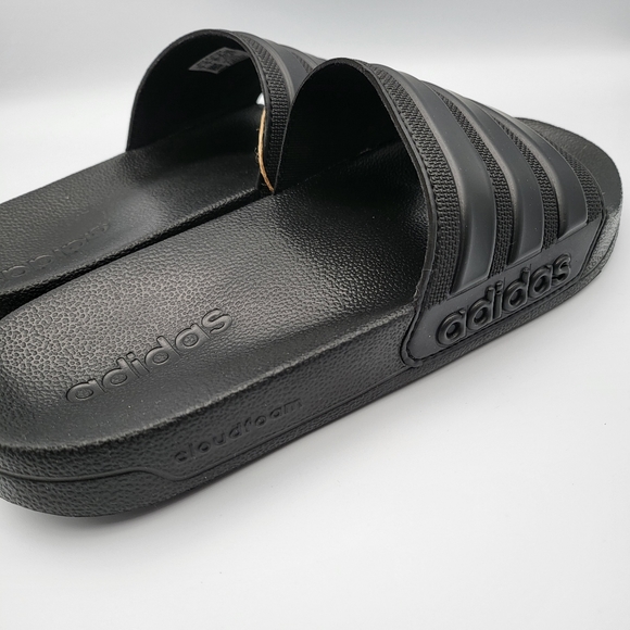 NEW Men's Adidas Shower Slides in Triple Black - Picture 5 of 11
